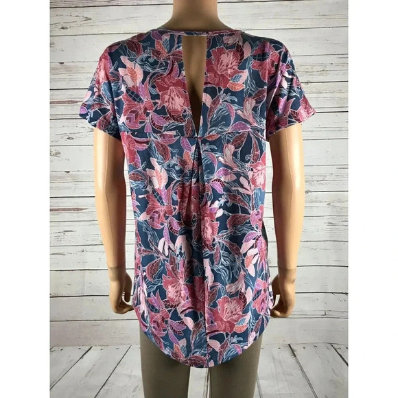 IDEOLOGY Floral Short Sleeve T-shirt NWOT SMALL - Picture 10 of 12